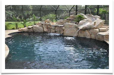 Rock Swimming Pool Slide Tampa